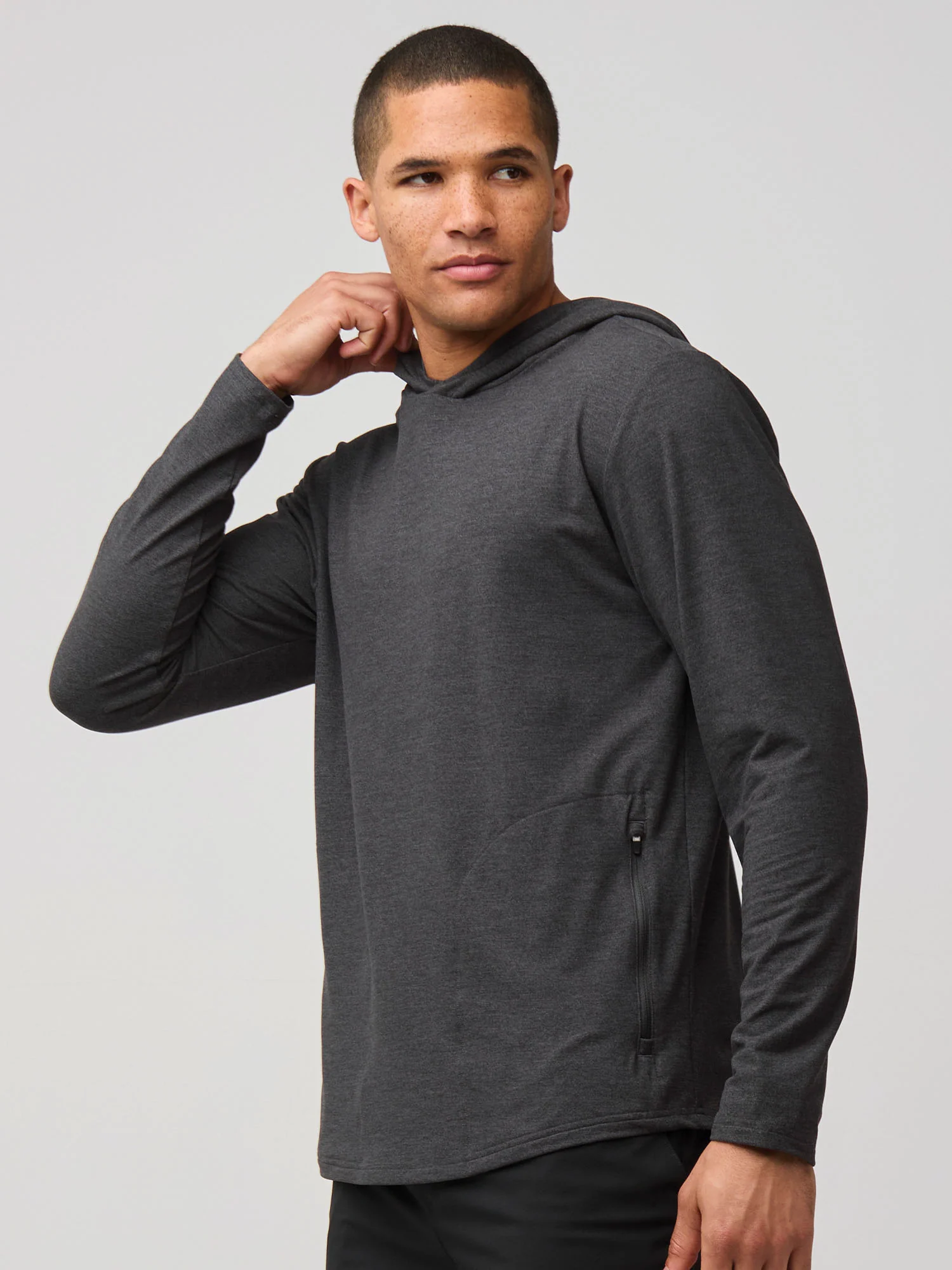 Charcoal Tech Pullover Hoodie - Image 4
