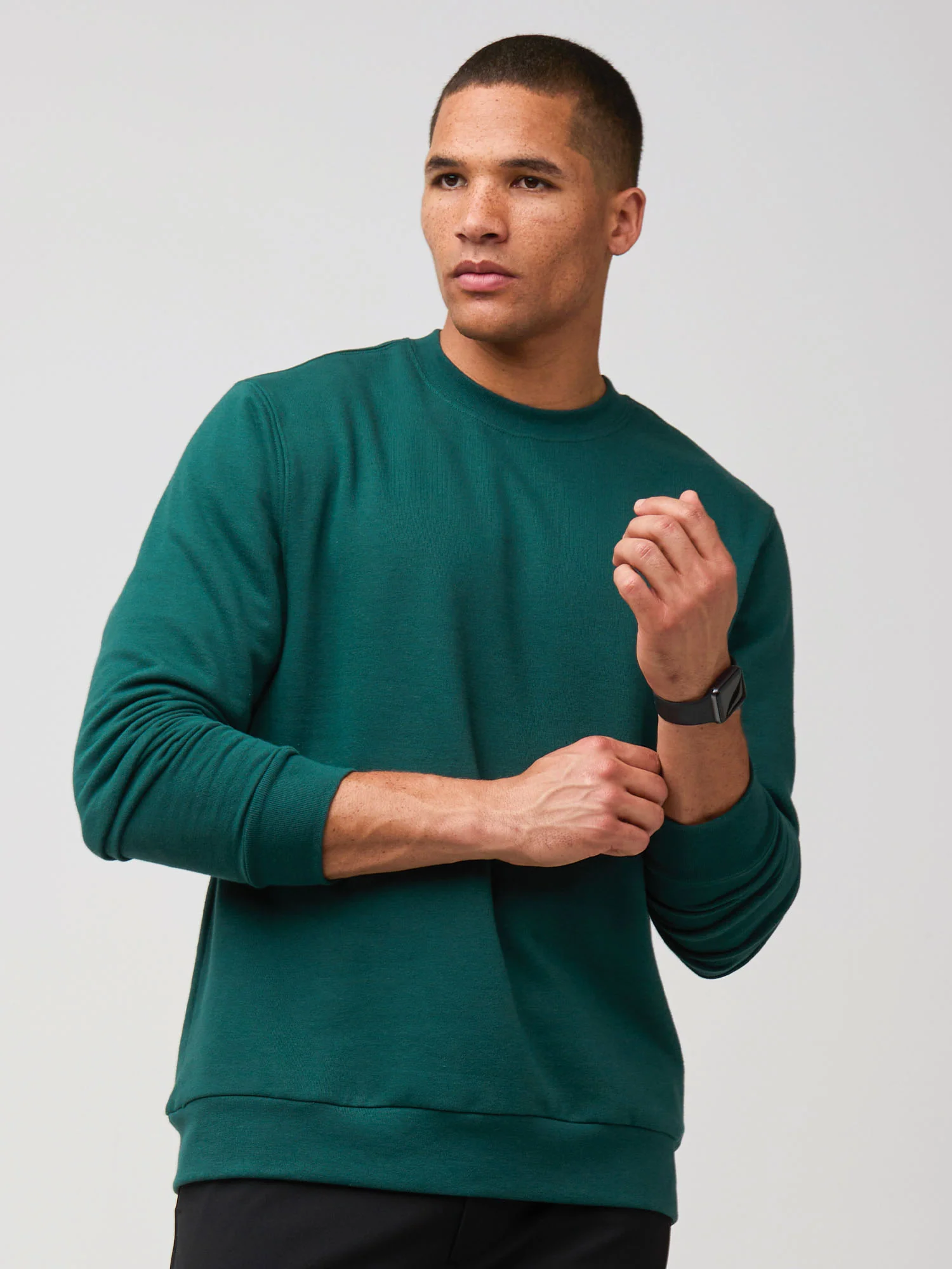 Dark Emerald Crew Sweatshirt - Image 3