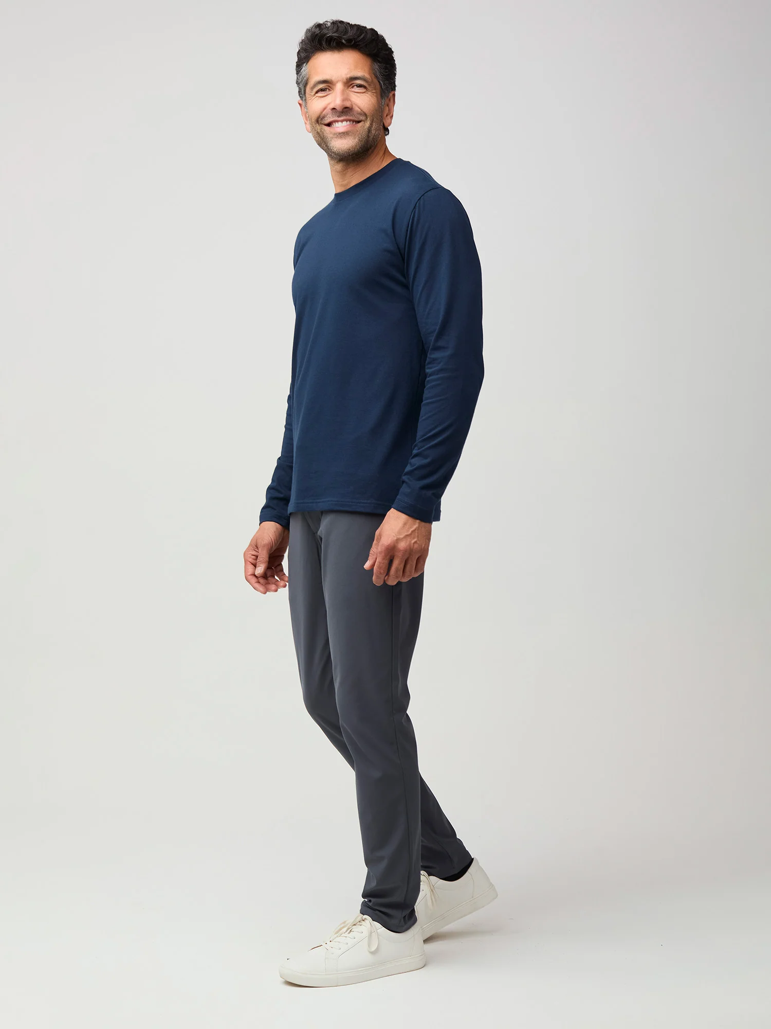 Dark Navy Long Sleeve Crew Neck - Image 3
