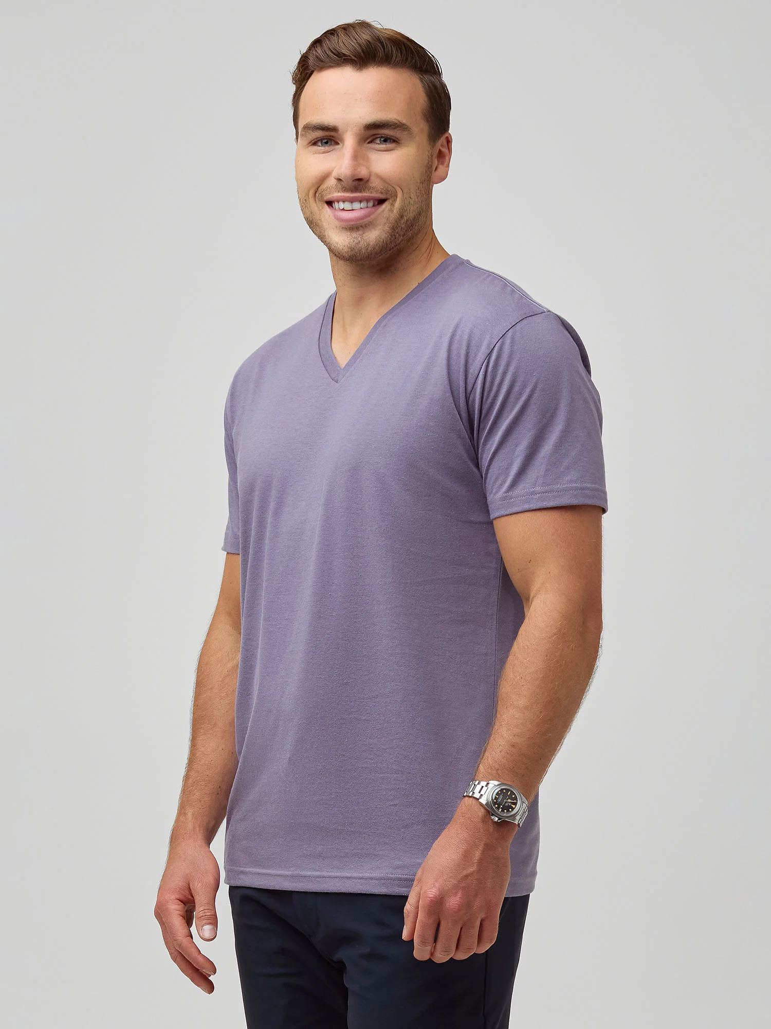 Flint Purple V-Neck - Image 3