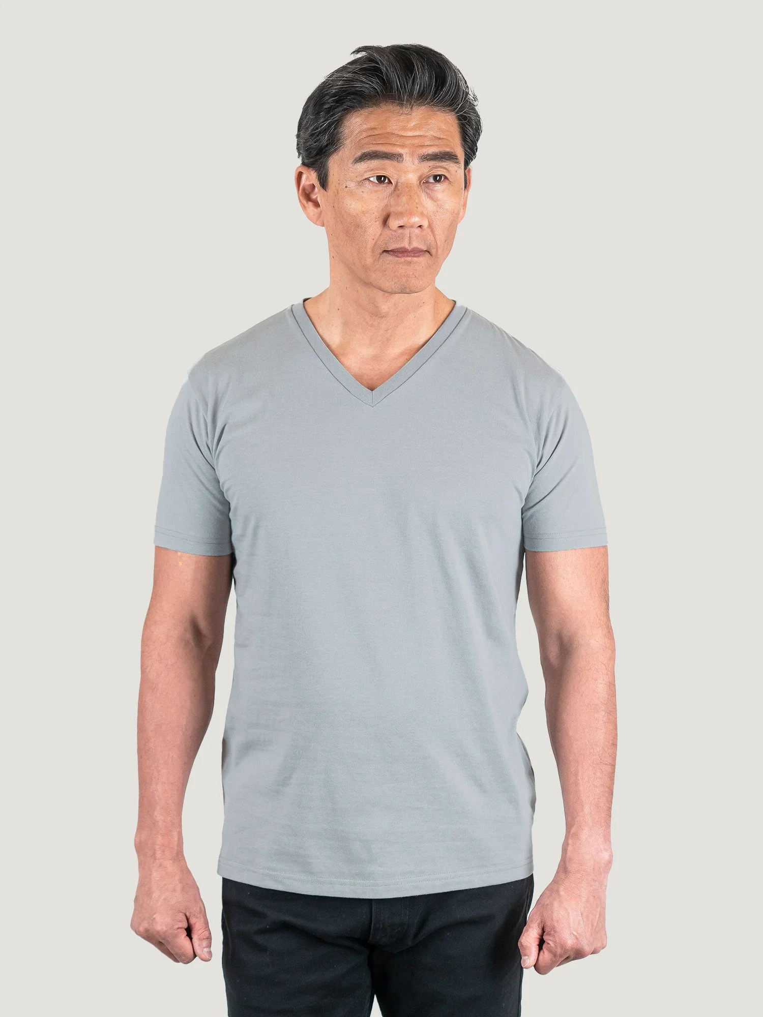 Fog Grey V-Neck - Image 3