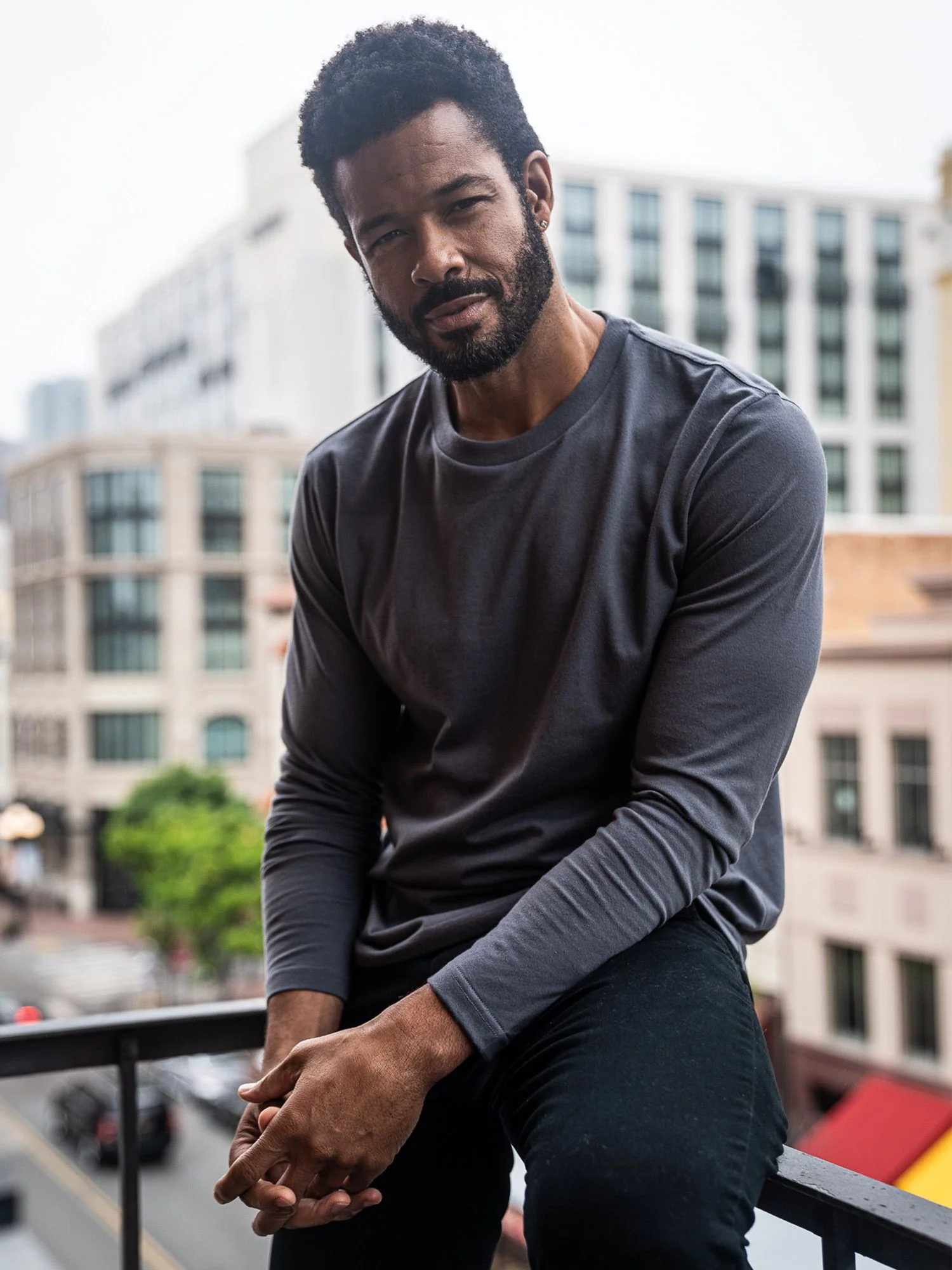 Graphite Long Sleeve Crew Neck - Image 3