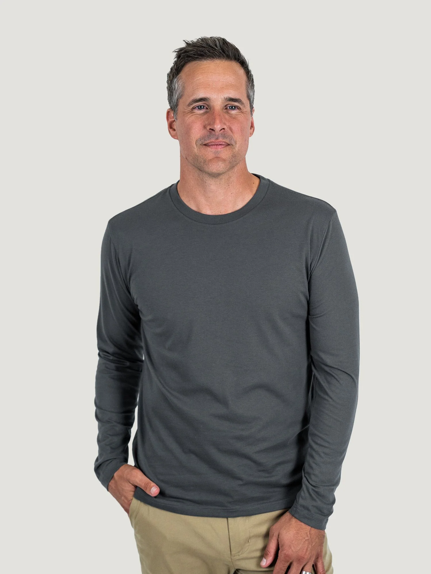 Graphite Long Sleeve Crew Neck - Image 4