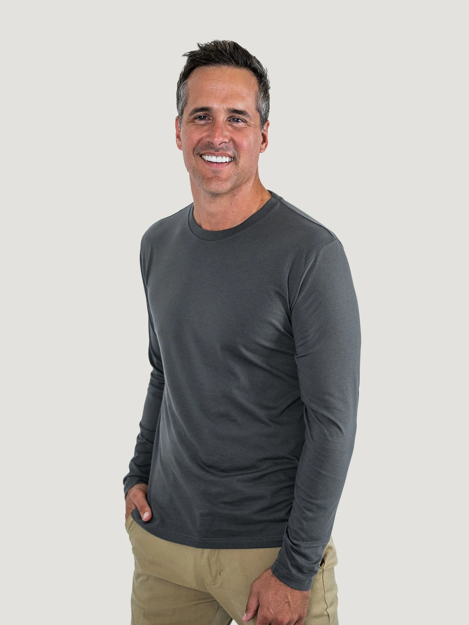 Graphite Long Sleeve Crew Neck - Image 5