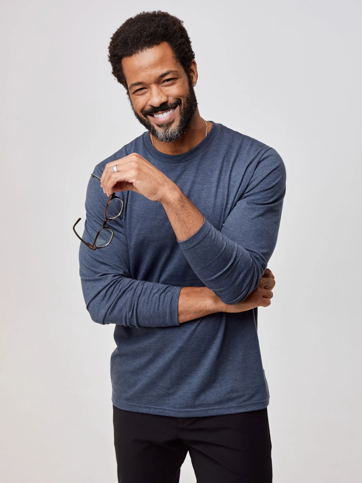 Navy Long Sleeve Crew Neck - Image 5