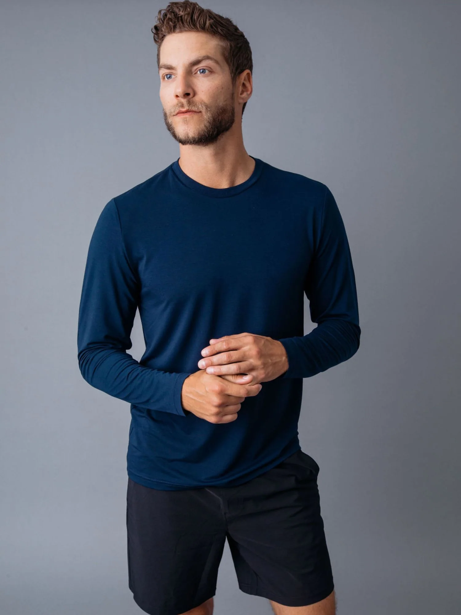 Navy Performance Long Sleeve Crew - Image 3