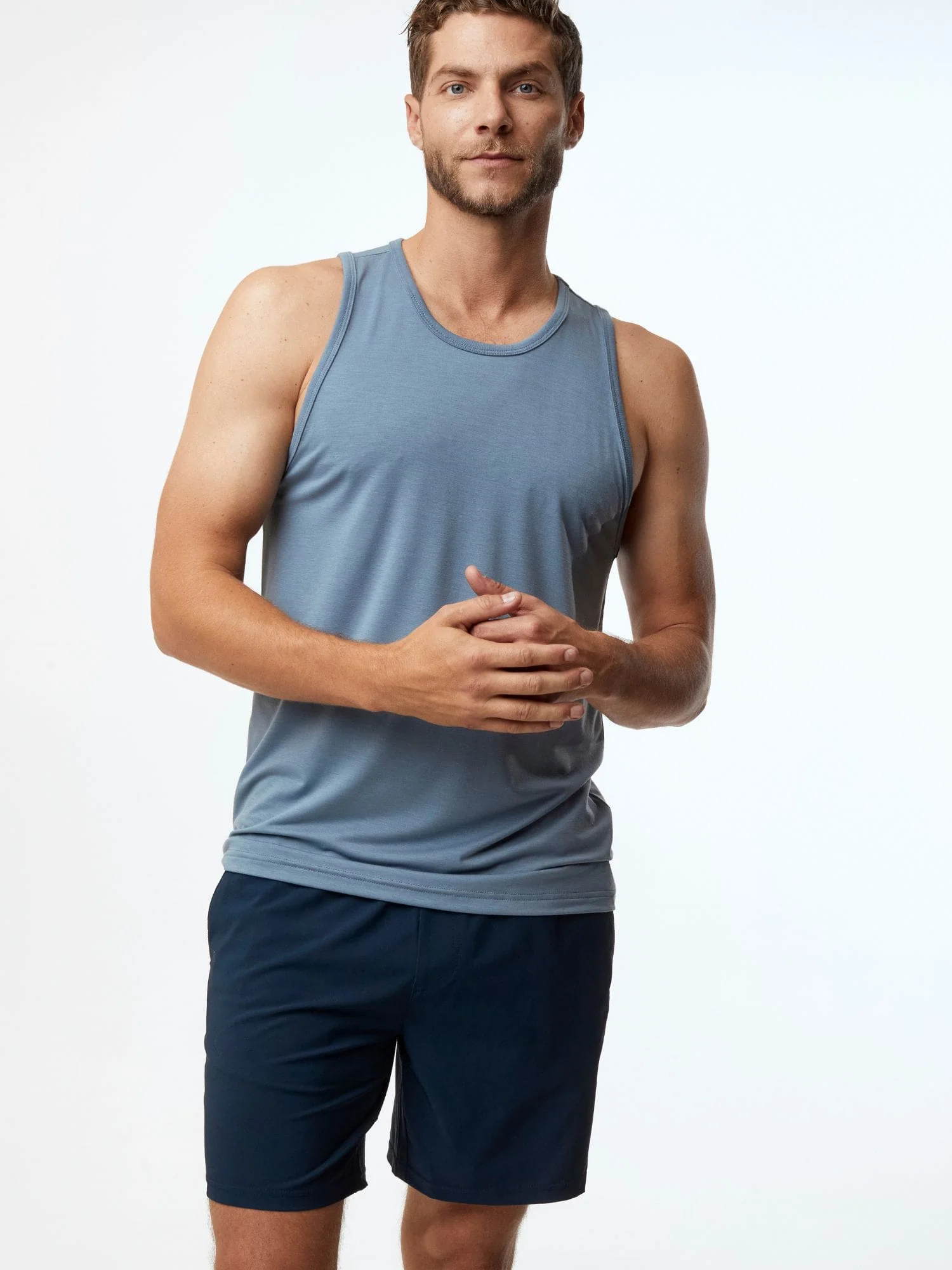 Navy Stretch Performance Shorts - Image 4