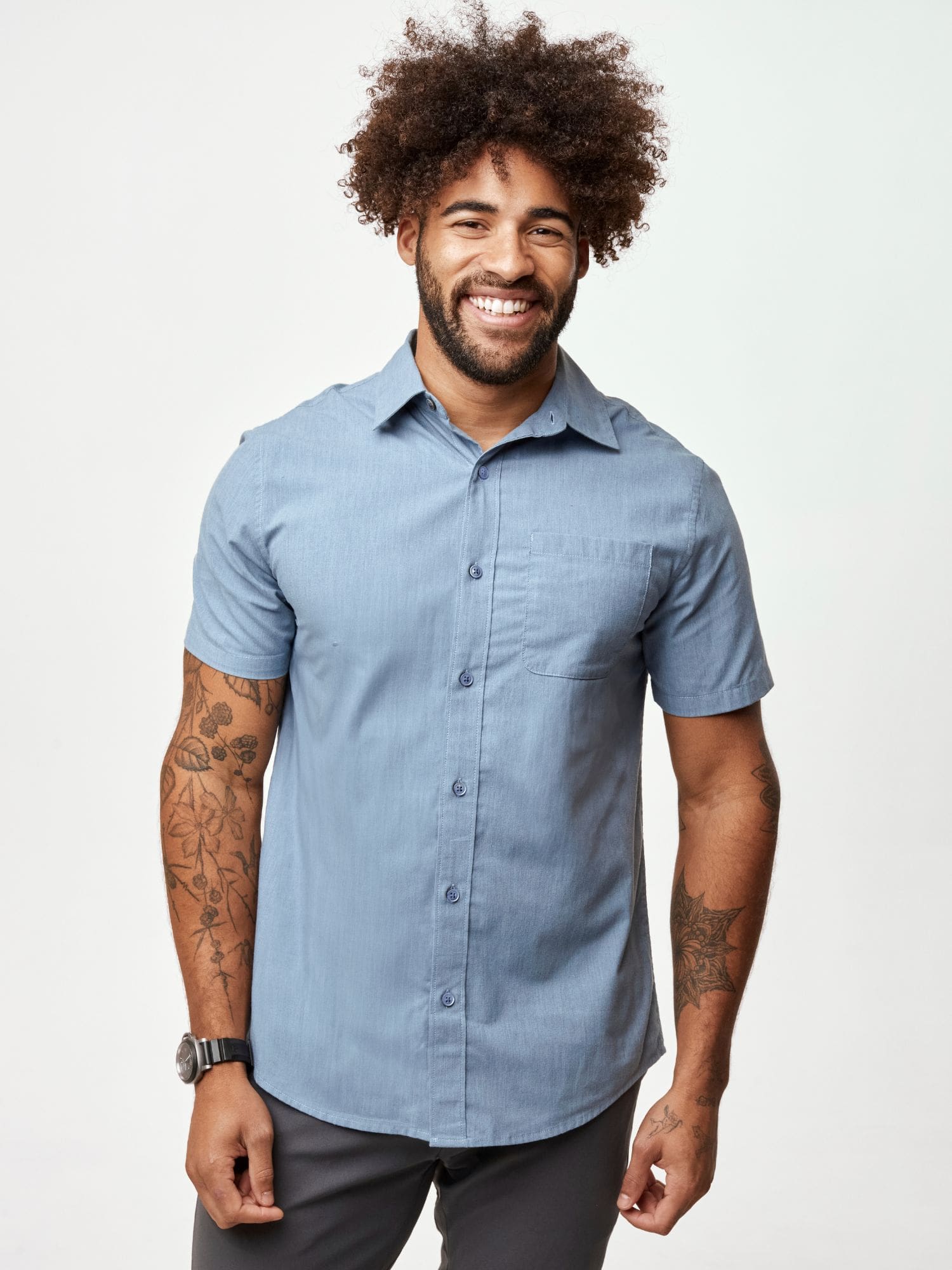 Short Sleeve Stretch Button Up Essentials 3-Pack - Image 3