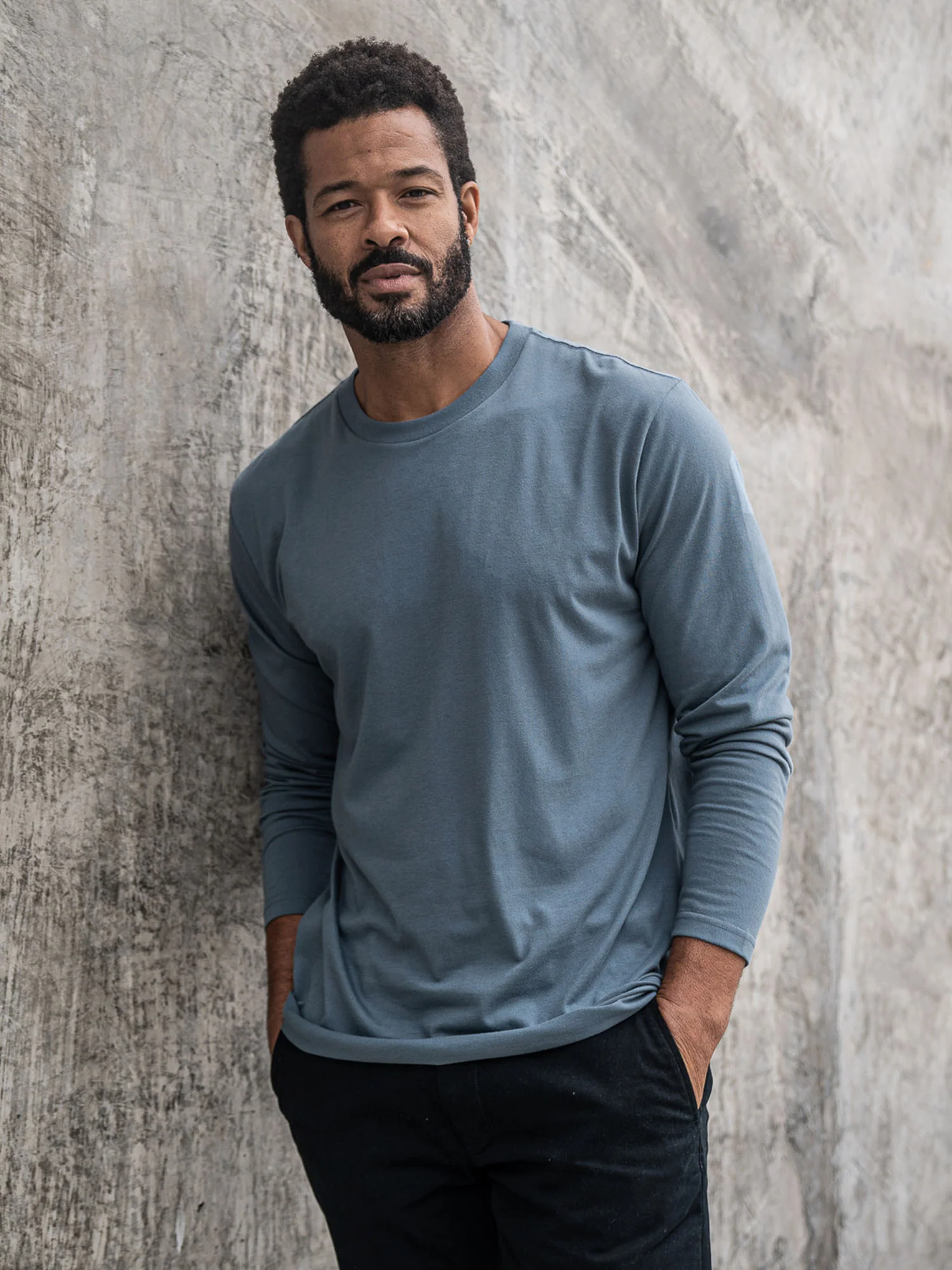 Storm Blue Long Sleeve Crew Neck - Image 2