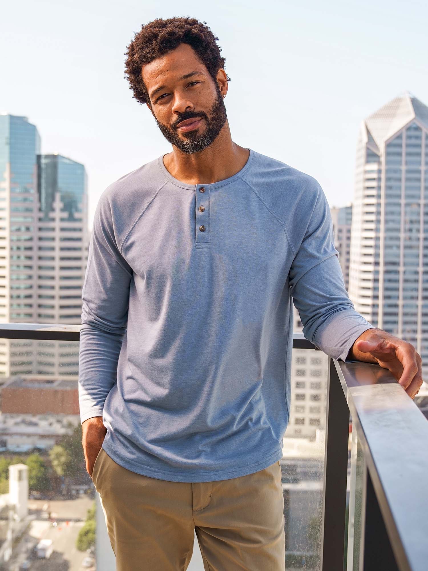 Wedgewood Slim Fit Long Sleeve Henley - Image 2