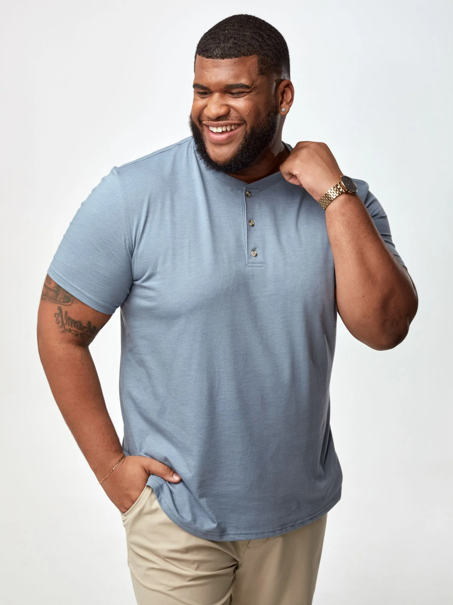 Wedgewood Short Sleeve Henley - Image 3