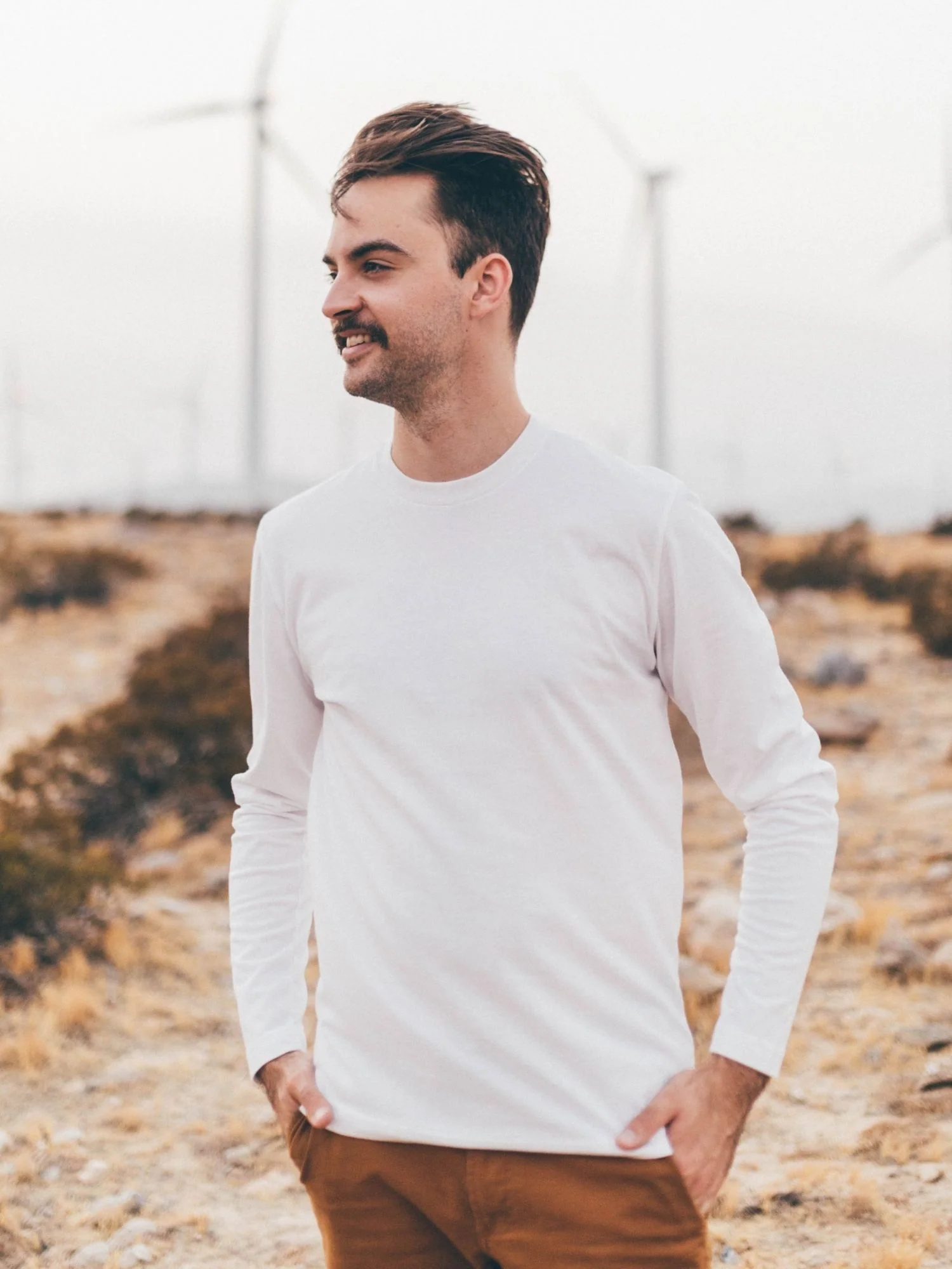 White Long Sleeve Crew Neck - Image 3