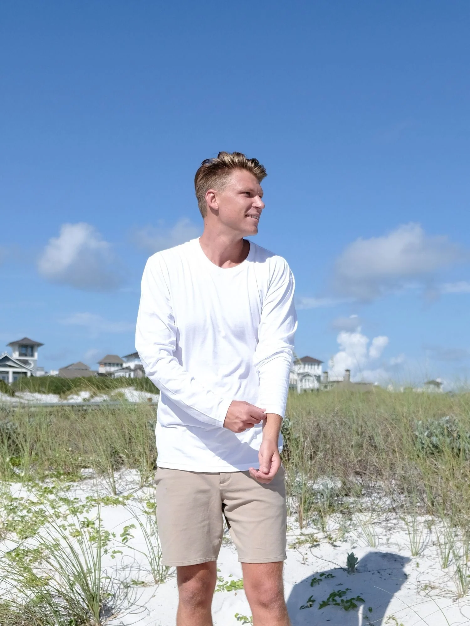 White Long Sleeve Crew Neck - Image 4
