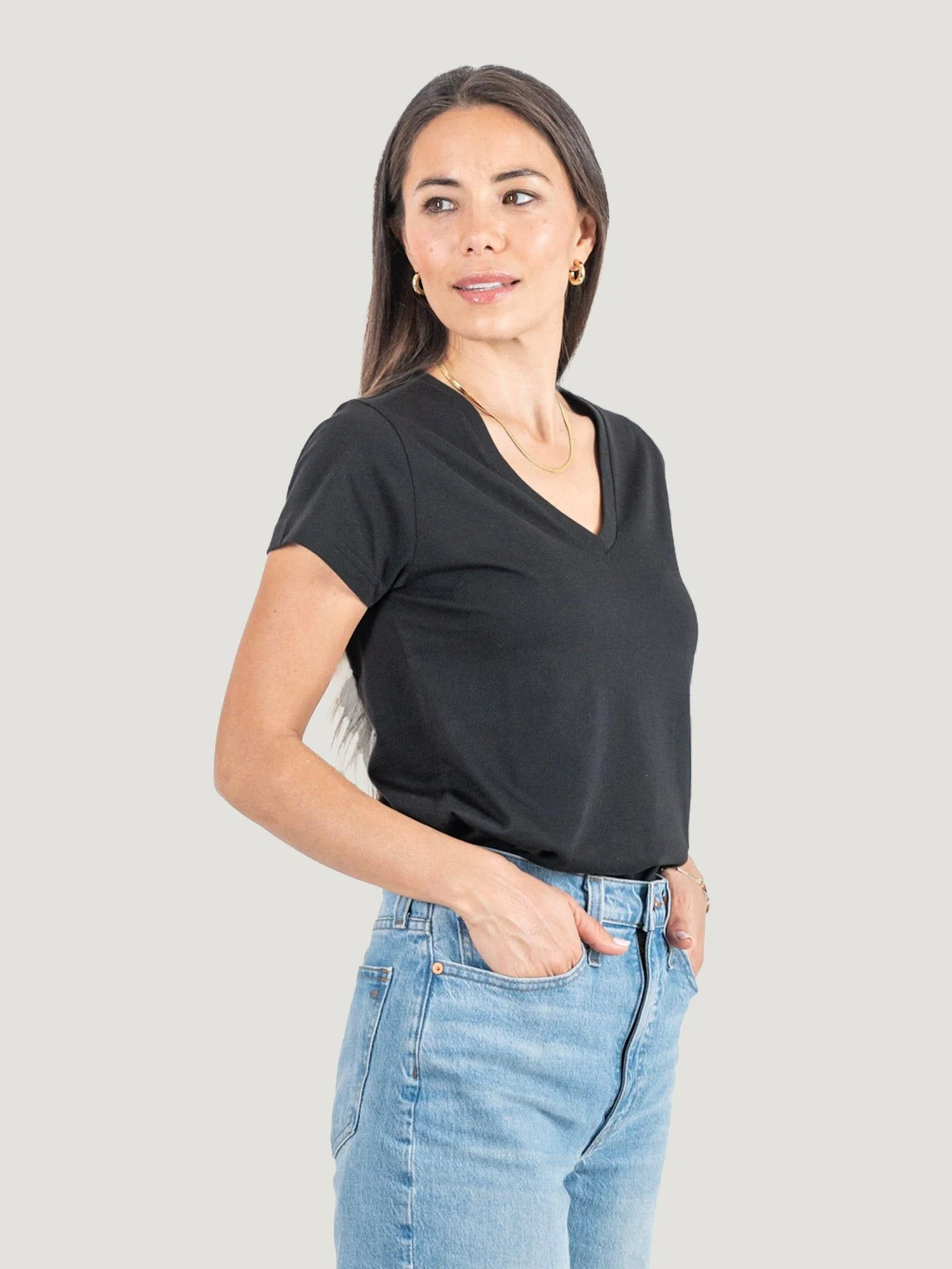 Women's Black V-Neck (1st Gen.) - Image 4