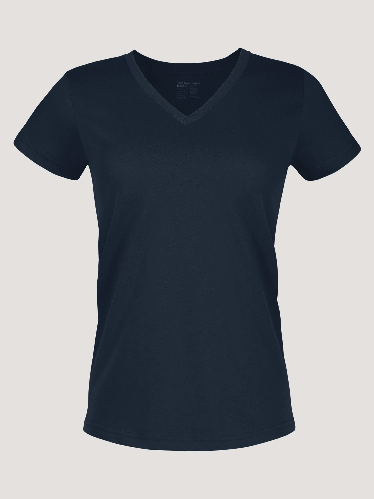 Women's Dark Navy V-Neck - Image 2