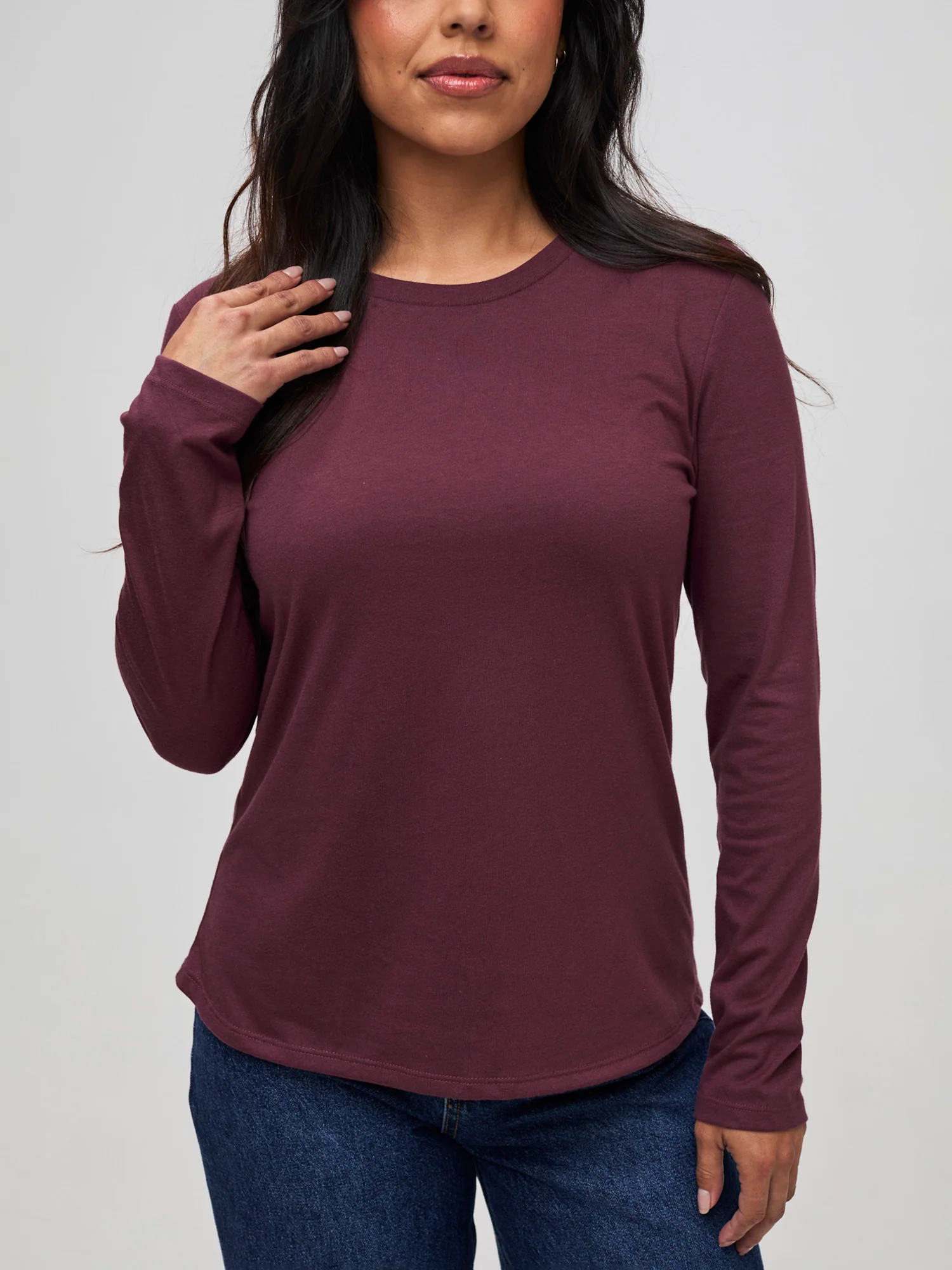 Women's Merlot Long Sleeve Crew - Image 4