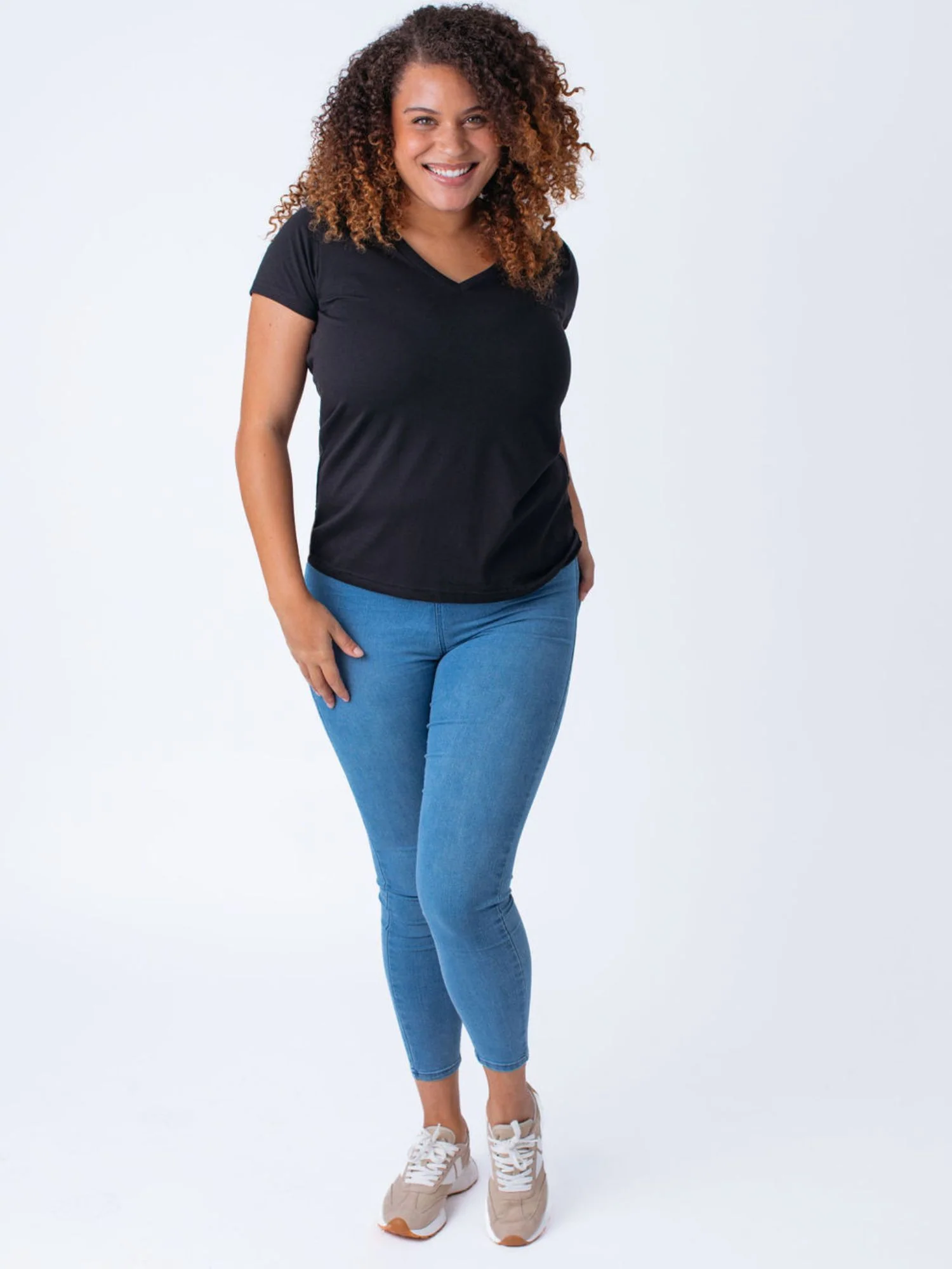 Women's Black V-Neck - Image 4