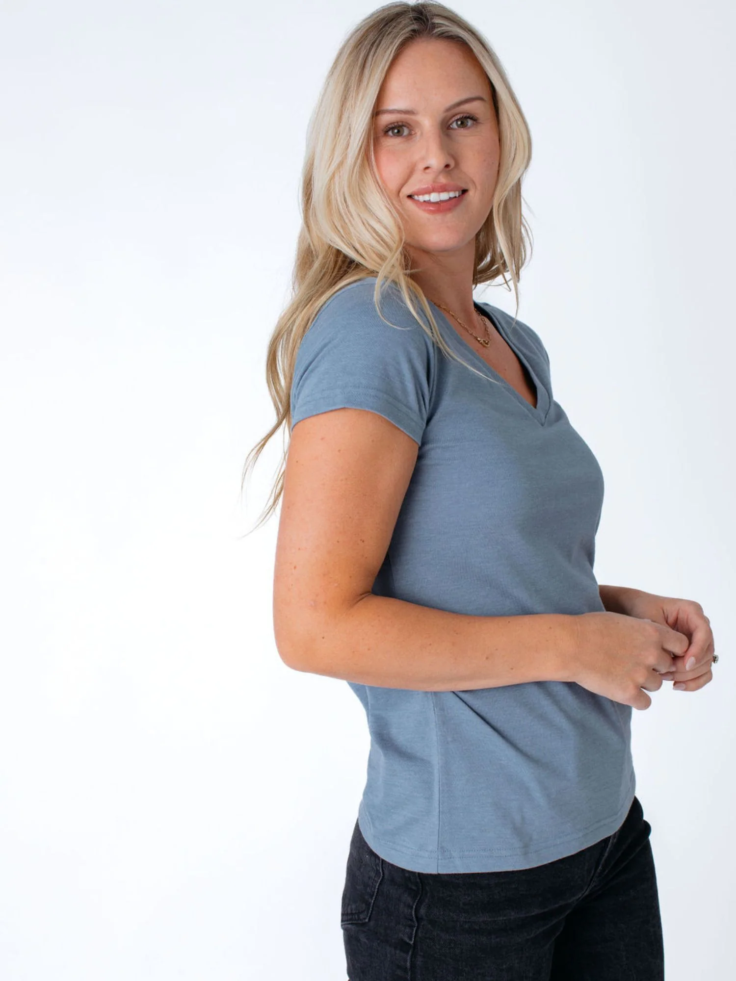 Women's Wedgewood V-Neck - Image 3